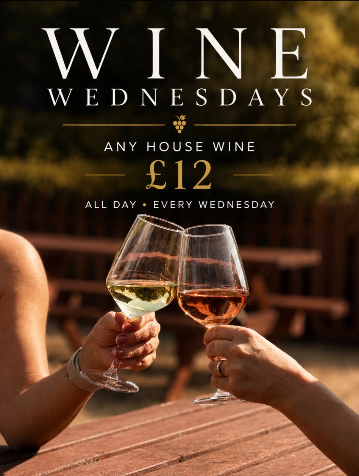 Wine Wednesdays at The Mill House Thatcham — any house wine £12 all day